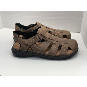 Dr Scholls Men's Sandals Sz 11M Candid Fisherman Closed Toe Memory Foam Cool Fit